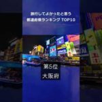 旅行してよかったと思う都道府県ランキングTOP10